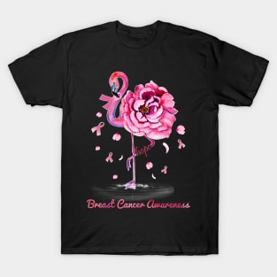 Flamingo Hope Breast Cancer Awareness T-Shirt